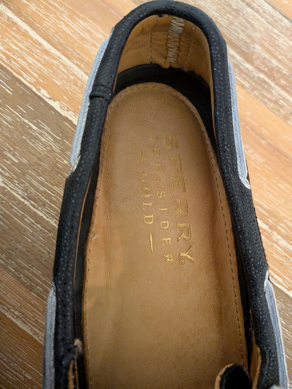Sperry Women's Black Leather Boat Shoes. 8.5 (Gold Toe Edition) - Picture 10 of 10